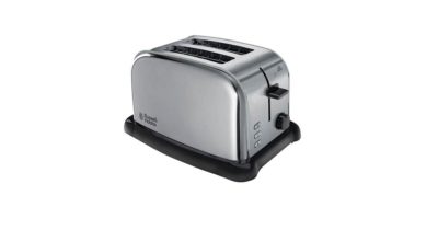 Russell Hobbs 2 22360 Slice Wide Slot Toaster Polished Metal